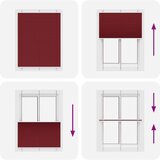 vidaXL Plisirana žaluzija Bordeaux Red 110x150 cm Širina tkanine | Shoptok.si