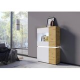 Modern Living Vitrina Luci, Bela, Barva Hrasta | Shoptok.si