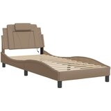  Okvir kreveta s LED svjetlima cappuccino 90x190 cm umjetna koža | shoptok.hr
