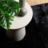  Čupavi tepih s visokim vlaknima crni 120x120 cm poliester | shoptok.hr