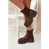 Boto Insulated women's ankle boots on platform chocolate Ismira | Eponuda.ba