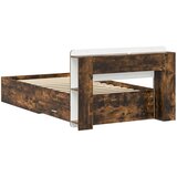  Okvir kreveta s pohranom Dimljeni hrast 75 x 190 cm | shoptok.hr