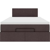 vidaXL Otomanski posteljni okvir z vzmetnico rjav 120x190 cm blago, (21608494) | Shoptok.si