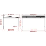  Sojag - Aluminijska Nadstrešnica Barthelemy - 424x296x240 cm - 12 55 m² | shoptok.hr