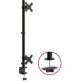  Dvostruki nosač za monitor crni čelični VESA 75/100 mm | shoptok.hr