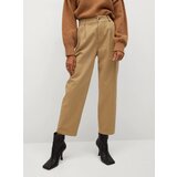 Mango Light Brown Truncated Pants Relax | Eponuda.com