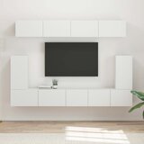  Set TV komoda 5 kom. Bijelo Konstruirano drvo | shoptok.hr