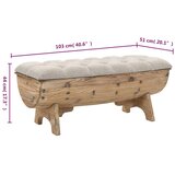  Klupa za pohranu 103 cm od čvrstog drva jelovine | shoptok.hr