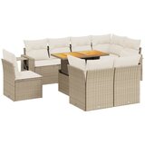 Maison Chic Seti vrtnega pohištva - Vrtna garnitura 9-delna z blazinami bež poli ratan, (21796165) | Shoptok.si