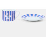 Sinsay Keramička šalica i tanjurić s prugama | shoptok.hr