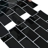  Subway pločica 20 pcs Crna 30 x 30 cm Poliuretan i PET | shoptok.hr