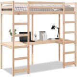 Maison Chic Okvir za pograd - Krevet na sprat - Bunk krevet brez vzmetnice bel 75x190 cm trdna borovina-J103, (21762888) Cene