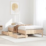 vidaXL Posteljni okvir brez vzmetnice 90x200 cm trdna borovina Cene
