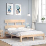 vidaXL Okvir kreveta s uzglavljem 120 x 200 cm od masivnog drva Cijene