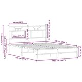  Posteljni okvir brez vzmetnice hrast 137x190 cm inženirski les, (21828980) | Shoptok.si
