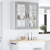  Zidni stakleni ormarić Betonski sivi 80 x 31 x 80 cm | shoptok.hr