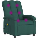 Maison Chic masažni naslanjač - Relax naslanjač temno zeleno blago, (22134900) | Shoptok.si