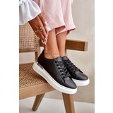 Boto Low Women's Sneakers On Platform Made Of Eco Leather Black Nevelena | shoptok.hr
