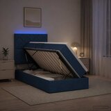  LED krevet za pohranu s madracem Plava 90 x 200 cm Tkanina | shoptok.hr
