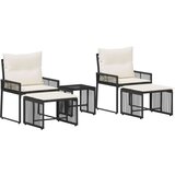  Set vanjskog namještaja 11 pcs Crna i krem-bijela poliratan | Eponuda.com