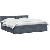  Krevet s od storage s uzglavljem Tamnosiva 200 x 200 cm Baršun | shoptok.hr