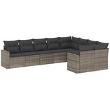  9-dijelni set vrtnih sofa od poliratana s jastucima sivi | shoptok.hr