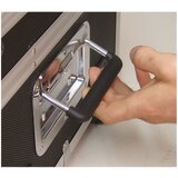 VISO Transportni zaboj, oblazinjen, aluminijast okvir s stenami iz vezanega lesa, z ročajem, zunaj DxŠxV 450 x 350 x 210 mm | Shoptok.si