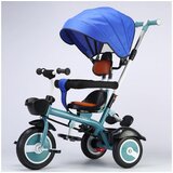 Playtime tricikl za decu sa tendom i ručicom za guranje 449 plavi | ePonuda.com