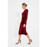 Trendyol Claret Red Collar Detailed Christmas Themed Dress | Shoptok.si