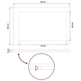  Pravokutni stolni vrh 90 x 60 x 3 cm Pravokutni - Tamno smeđa 90 x 55 x 3 5 cm Živi rub 1 strana | shoptok.hr
