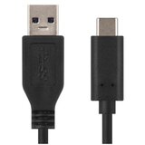 Kabel USB-A 3.0 / USB-C, 3.1, hitro polnjenje Quick Charge, podatki, 1 m, črna | Shoptok.si
