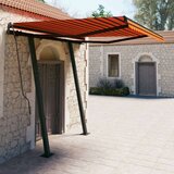  Tenda na ručno uvlačenje sa stupovima 3 5x2 5m narančasto-smeđa | shoptok.hr