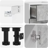  Kuhinjska jedinica LYON 5 pcs Betonska siva Konstruirano drvo | shoptok.hr