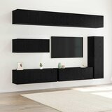  Set TV komoda Zidne 7 pcs Crni hrast Konstruirano drvo | shoptok.hr