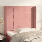  Uzglavlje s ušima ružičasto 103x16x118/128 cm baršunasto | shoptok.hr