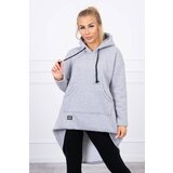 Kesi Padded sweatshirt with a long back and a grey hoodie | Shoptok.si