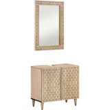 vidaXL Kopalniška garnitura 2-delna trden mangov les | Shoptok.si