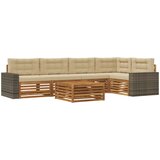  Set vanjskih sofa 6 kom. Prirodna i bež Poliester | shoptok.hr