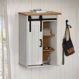 vidaXL Viseča omara HALDEN z drsnimi vrati Bela 49x22,5x70 cm Bor | Shoptok.si