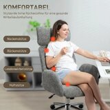  Uredska stolica s podesivim naslonom za glavu ergonomska stolica funkcija nagiba podesiva visina tamno siva | shoptok.hr