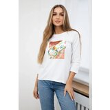 Kesi Blouse with 3D Bird white graphics | shoptok.hr
