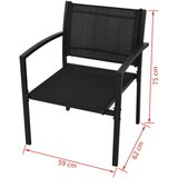  Sedežna garnitura 4-delna tekstil črna | Shoptok.si