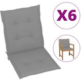 vidaXL jastuci za vrtne stolice 6 kom sivi 100 x 50 x 3 cm Cijene