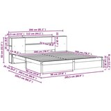  Posteljni okvir s shranjevanjem in naslonjali z vzglavjem 2 pcs, (5000141835) | Shoptok.si