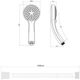 STIL set za tuš ručica tuša s crijevom 150 cm (S101153C) | shoptok.hr