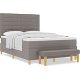  Krevet s box springom s madracem i klupom Taupe 140x190 cm Tkanina | shoptok.hr