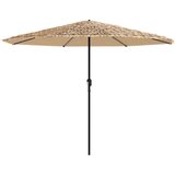  Vrtni suncobran LED s čeličnom šipkom smeđi 324x324x247 cm | shoptok.hr