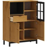  Visoka komoda sa staklenim vratima FLAM 92x40x122,5 cm borovina | Eponuda.ba