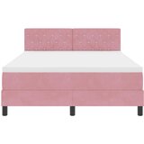  LED Box Spring Krevet s madracem Ružičasta 140 x 190 cm Baršun | shoptok.hr