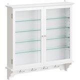 SoBuy Stenska vitrina z LED osvetlitvijo Bela 68x13.5x68.5cm FSB114-E-W, (5000485461) Cene